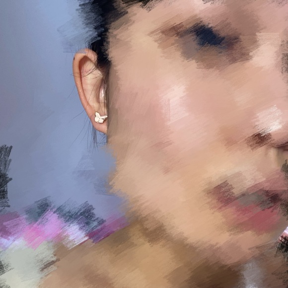 Butterfly studs - Picture 4 of 4